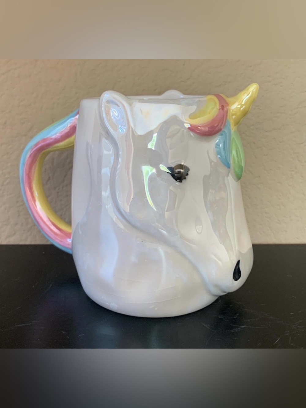 Tag White Ceramic Mug with Black Logo